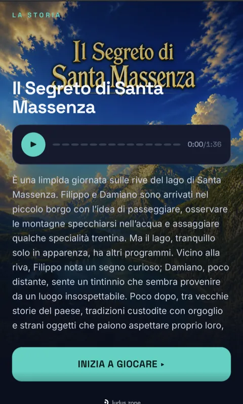 The story behind the experience, with audio narration and text.